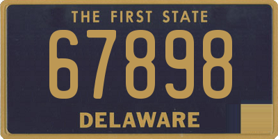 DE license plate 67898