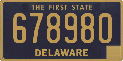 DE license plate 678980