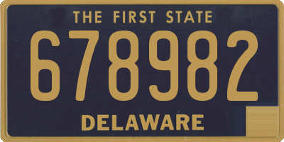 DE license plate 678982