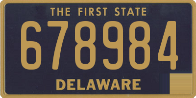 DE license plate 678984