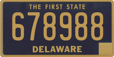 DE license plate 678988