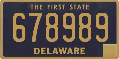 DE license plate 678989