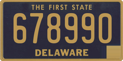 DE license plate 678990