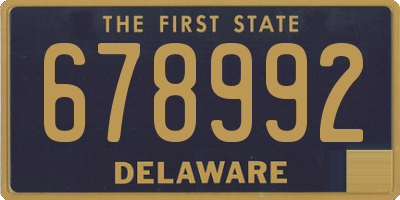 DE license plate 678992