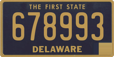 DE license plate 678993