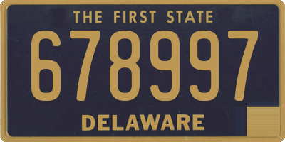 DE license plate 678997