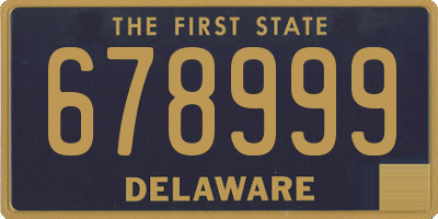DE license plate 678999