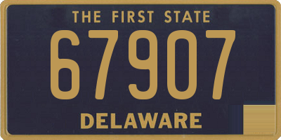 DE license plate 67907