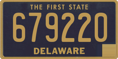 DE license plate 679220