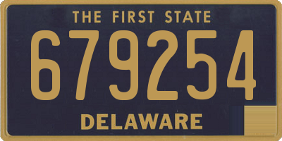 DE license plate 679254