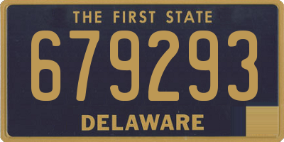 DE license plate 679293