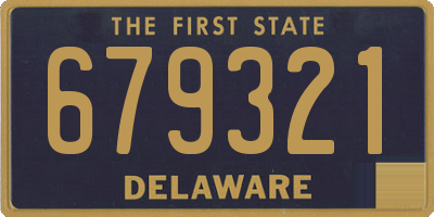 DE license plate 679321