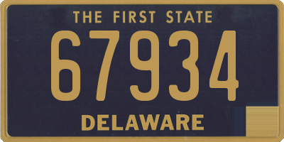 DE license plate 67934