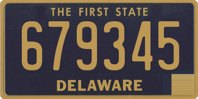DE license plate 679345