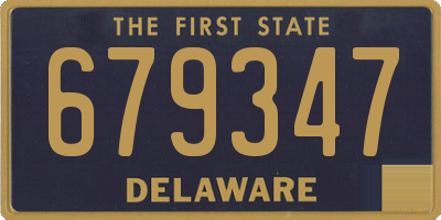 DE license plate 679347