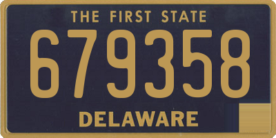 DE license plate 679358