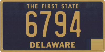 DE license plate 6794