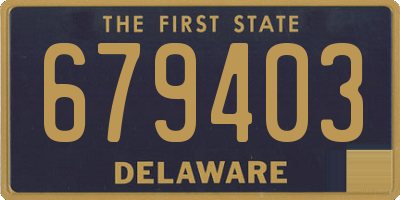 DE license plate 679403