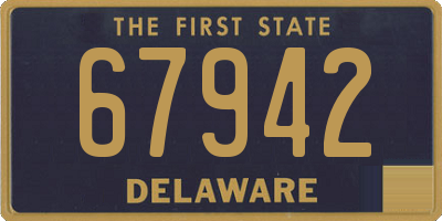 DE license plate 67942