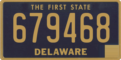 DE license plate 679468