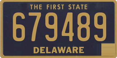 DE license plate 679489