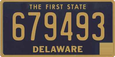 DE license plate 679493