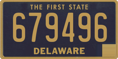 DE license plate 679496