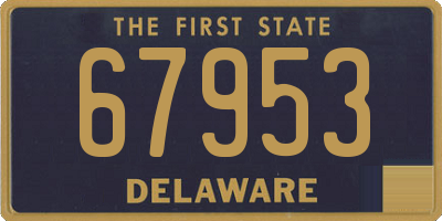 DE license plate 67953