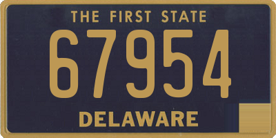 DE license plate 67954