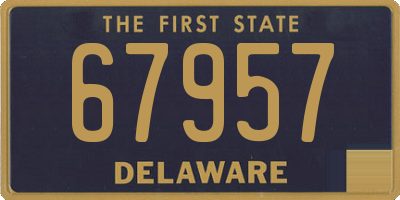 DE license plate 67957