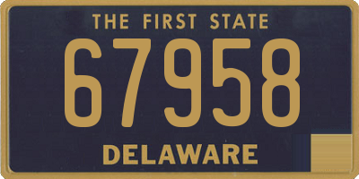 DE license plate 67958