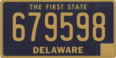DE license plate 679598