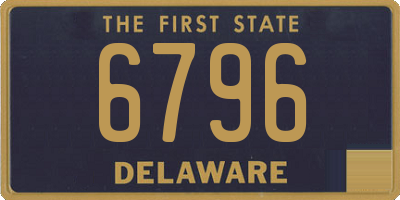 DE license plate 6796