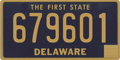 DE license plate 679601