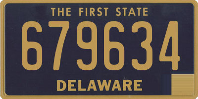 DE license plate 679634