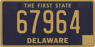 DE license plate 67964