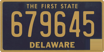 DE license plate 679645
