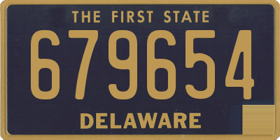 DE license plate 679654
