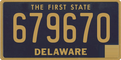 DE license plate 679670
