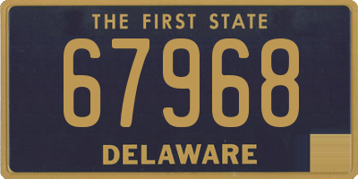 DE license plate 67968