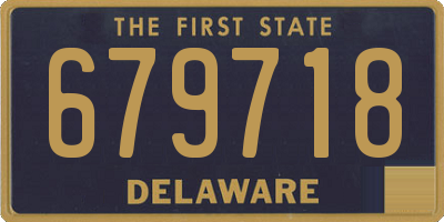 DE license plate 679718