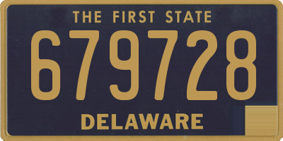 DE license plate 679728