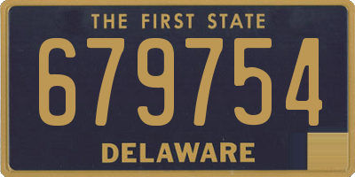DE license plate 679754