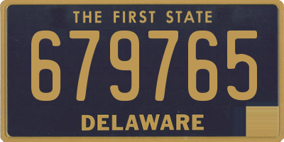 DE license plate 679765