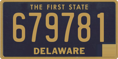 DE license plate 679781