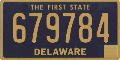 DE license plate 679784