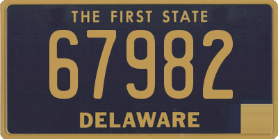 DE license plate 67982