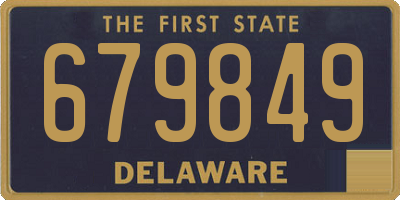 DE license plate 679849