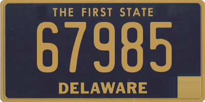 DE license plate 67985