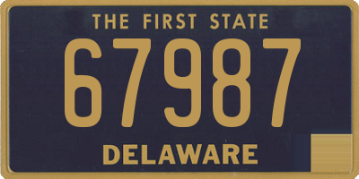 DE license plate 67987